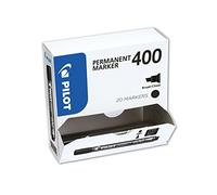 Pack de 15 marqueurs permanents Pilot 400 pointe biseautée 4,5 mm noirs + 5 offerts