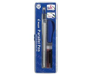 Pilot 90053 Parallel Stylo plume de calligraphie avec cartouches d'encre rouge et bleue, pointe de 6 mm
