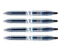 Pilot Begreen B2P Lot de 4 stylos roller à encre gel recyclé Pointe 0,7 mm Noir