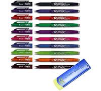 Pilot BL-FR7 Frixion Lot de 10 stylos rollers effaçables Pointe 0,7 mm - 10er Packung | mit Radierer blau - coloré