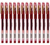 Pilot BLGP-G1-7-R Lot de 12 Stylo à bille Pointe FINE 0.7 mm Encre gel Rouge Corps plastique avec grip caoutchouc + capuchon