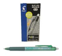 Pilot Blrt-Fr5 G - Frixion Ball Clicker - Roller Pen Effaçable Encre Gel - 0,5mm - Vert - Pointe Fine - Paquet De 12 Pcs