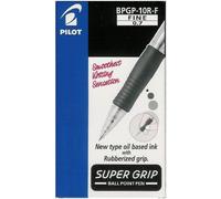 Pilot BPGB-10R-F Super Grip Retractable Ballpoint Pen, Black, 0.7 mm Tip, Pack o