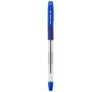 Pilot BPS-GP Lot de 12 Stylo à bille Pointe fine Encre Bleue Corps transparent avec grip antidérapant et capuchon