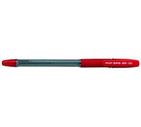 Pilot Stylo à bille BPS-GP Pointe extra-large 0,33 mm Encre rouge Corps cristal avec grip Lot de 12