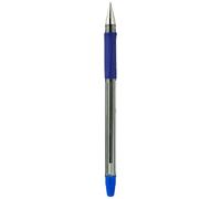Pilot Pen Stylo à bille BPS-GP-M-L Pointe moyenne, encre bleue, corps transparent, grip – Lot de 12