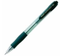 PILOT Super Grip Penna a sfera a scatto ricaricabile con grip in gomma, Punta Media 1 mm, Nero