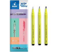 Pilot DR Lettering Lot de 3 stylos à pointe fine pour calligraphie 1,0 mm, 2,0 mm, 3,0 mm Encre noire