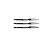 Pilot - Fineliner - Stylo Feutre Pointe Fine Baguée Métal - Corps Plastique Couleur - Encre Noir - Lot De 12