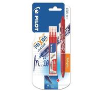 Pilot Frixion Ball Clicker Sous Blister - Pointe Moyenne - Avec Etui De 3 Recharges Rouge