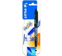 Pilot Frixion Ball Lot de 1 Stylo Gel Effaçable - Pointe Bille 0,7 mm - Course 0,4 mm - Prise Ergonomique - Couleur Noir Noir G