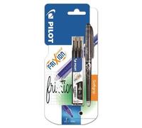 Pilot Frixion Ball Sous Blister - Pointe Fine - Avec Etui De 3 Recharges Noir
