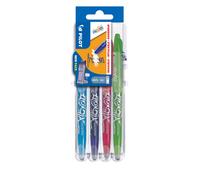 Stylo roller Pilot Frixion Ball effaçable écriture fine - Set de 4 couleurs fun