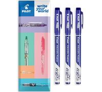 Pilot FriXion Fineliner Lot de 3 marqueurs effaçables à pointe fine Bleu 1,3 mm