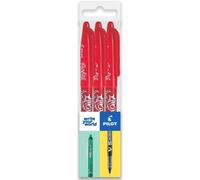Pilot Frixion Fr7 Heat/Friction Erasable Rollerball Pen Medium Tip 0.7mm Red (Pack Of 3)