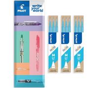 Pilot Frixion Heat/Friction Lot de 9 recharges effaçables Ligne moyenne 0,7 mm (Bleu Clair)