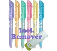 Pilot Frixion Light Pastel Lot de 9 surligneurs avec effaceur Frixion Blanc 6er Set | mit Radierer soft Pastell | sortiert