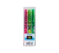 Pilot - FriXion Light - Surligneur - Pochette de 3 - Jaune/Rose/Vert - Pointe moyenne