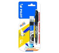 PILOT Frixion Stylo roller effaçable Pointe fine 0,5 mm Noir + 3 recharges