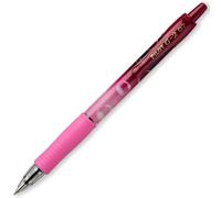 Pilot G-2-07 Stylo roller à encre gel à bulles - Stylos rétractables à encre lisse avec prise en main ergonomique pour écrire, journal, croquis, prise de notes et création - Encre bleue - Corps rose