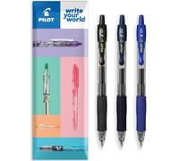 Pilot G-2 Lot de 3 stylos roller rétractables à encre gel - Pointe 0,7 mm - Lot de 3 - Ensemble professionnel foncé