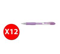 Pilot G-2 Pastel 011368 - Rouleau Encreur Gel - Violet Clair - Pointe Moyenne - Paquet De 12 Pcs