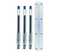 Pilot G-Tec C4 Lot de 3 stylos roller à encre gel Micro Pointe 0,4 mm Bleu