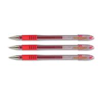 Pilot - G1 Grip - Stylo À Bille - Pointe Large - Encre Gel Rouge - Corps Plastique Avec Grip Caoutchouc Et Capuchon - Lot De 12