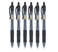 Pilot Pen Stylos roller G2 07 – Lot de 6 – Encre gel rétractable 0,7 mm (pointe 0,39 mm) – Noir