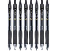 Pilot G2 - Lot de 8 stylos à bille à encre gel rechargeable et rétractable, pointe fine, noir, 15298