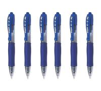 Pilot G2-XS7 Pixie Lot de 6 mini stylos roller Pointe 0,7 mm Trait 0,4 mm Bleu