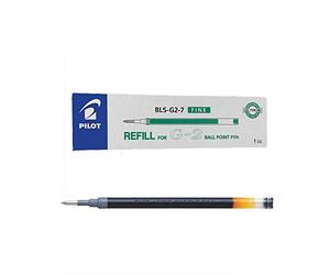 Pilot G207 Lot stylo vert de rechange Recharge d'encre gel pour G2, Alphagel, G23, G2EX, gel-x, Begreen G-Knock, execugel & B2P Stylo à bille BLS-G2-7 (Lot de 12)