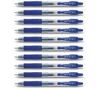 Pilot G207 Stylo Roller à encre gel et pointe rétractable de 0,7 mm, bleu, 10 Stifte