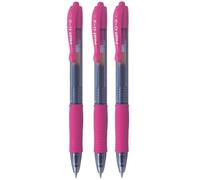 Pilot G207Rose Pointe Fine Stylo à encre gel Stylo roller rétractable Pointe 0,7mm 1mm Largeur de la ligne : rechargeable BL-G2-7(Lot de 3)