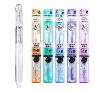 Pilot Hi-Tec-C Coleto Stylo à encre gel 0,4 mm Corps transparent 5 en 1 et 5 recharges de couleur pastel avec stylet original