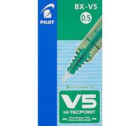 Pilot - Hi-Tecpoint V5 - Liquid Ink Roller Pen - Green Fine Point (Box of 12 units)
