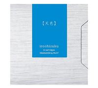 Pilot Iroshizuku Lot de 6 cartouches d'encre pour stylo plume AMA-IRO Bleu ciel IRF-6S-AMA avec autocollant Kanji Love