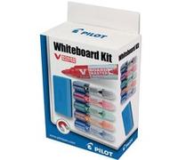 Pilot – Kit marqueurs tableau blanc V BOARD MASTER – 5 marqueurs, support & brosse magnétiques