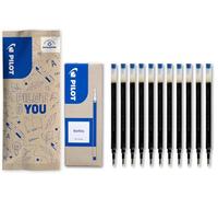 PILOT - Lot de 10 +1 Offert Recharges BLS-G2-7 - Compatibles Stylos Roller 0,7 mm G2, G2 Plus, B2P Gel - Encre Gel Intense - Bleu - Pointe Moyenne