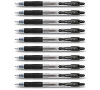 Pilot Lot de 10 stylos à encre gel rétractables G2 Noir