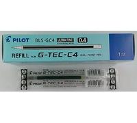 Pilot Lot de 12 Recharge d'encre pour Stylos à bille Encre gel G-TEC-C4 Bleu