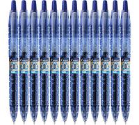 PILOT Lot de 12 Stylos bille encre gel B2P Pointe moyenne 0,7mm Tracé 0,4 mm Bleu
