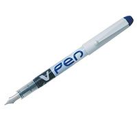 PILOT Lot de 12 Stylos plume Jetable V-Pen Effacable Bleu
