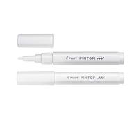 Pilot - Lot de 2 Marqueurs Pintor Peinture Blanche - Pointe Ogive Fine 1 mm en Ecriture