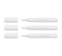 PILOT Lot de 3 Marqueurs à pigment PINTOR pointe ogive fine blanc