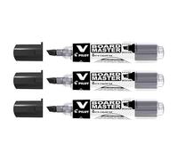 Marqueur effaçable rechargeable Pilot V Board Master Begreen pointe biseautée 6 mm - Noir