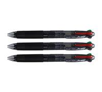 PILOT Lot de 3 Stylos à bille Neon Begreen 4 Couleurs Pte Moyenne Noir