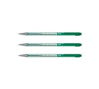 Pilot Lot De 3 Stylos À Bille Rétractable Bps-Matic Pointe Fine Vert
