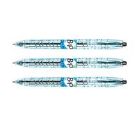 PILOT Lot de 3 Stylos Bille Rétractable Encre Gel B2P Pointe moyenne Noir