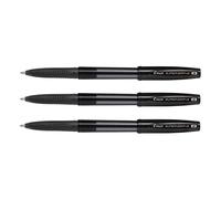 PILOT Lot de 6 Stylos bille SUPER GRIP G rechargeable pointe large Noir